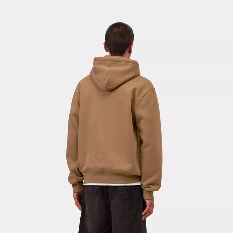 Sudadera Carhartt WIP: Hooded Carhartt Sweat (WIP H Brown Black)