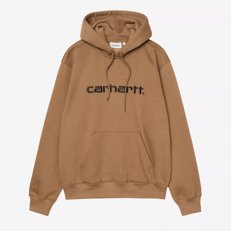 Sudadera Carhartt WIP: Hooded Carhartt Sweat (WIP H Brown Black)
