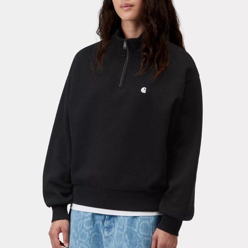 Sudadera Carhartt WIP: W Casey High Neck Sweat (Black Silver)
