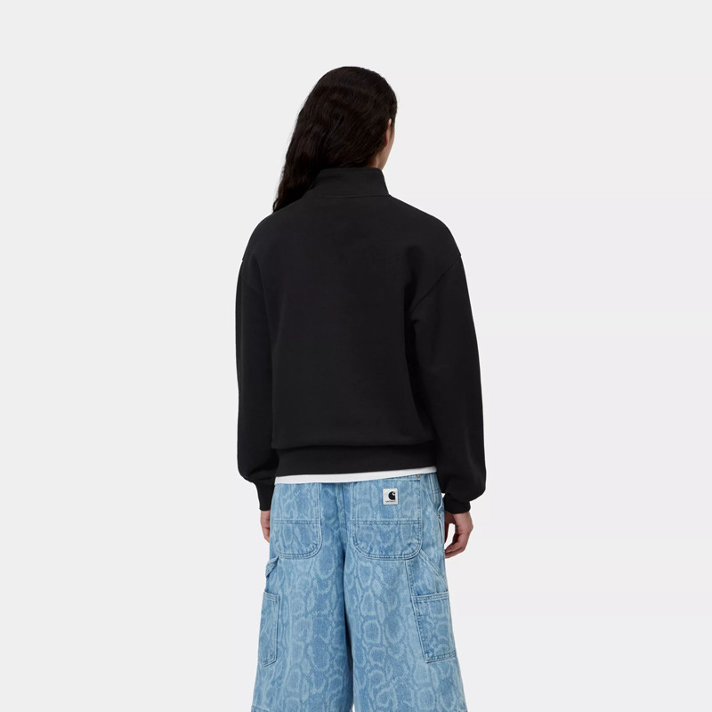Sudadera Carhartt WIP: W Casey High Neck Sweat (Black Silver)