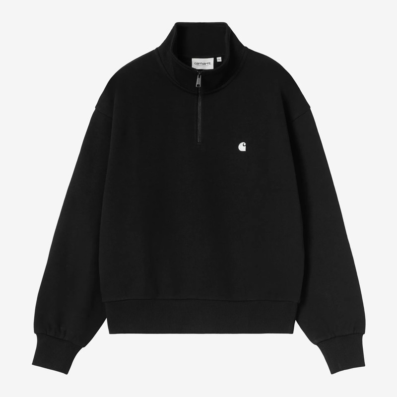 Sudadera Carhartt WIP: W Casey High Neck Sweat (Black Silver)