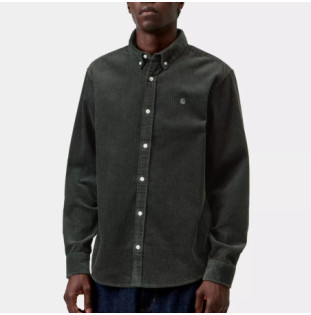 Camisa Carhartt WIP: LS Madison Cord Shirt (Raven)