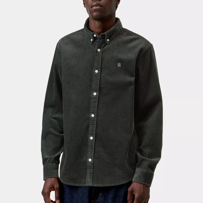 Camisa Carhartt WIP: LS Madison Cord Shirt (Raven)