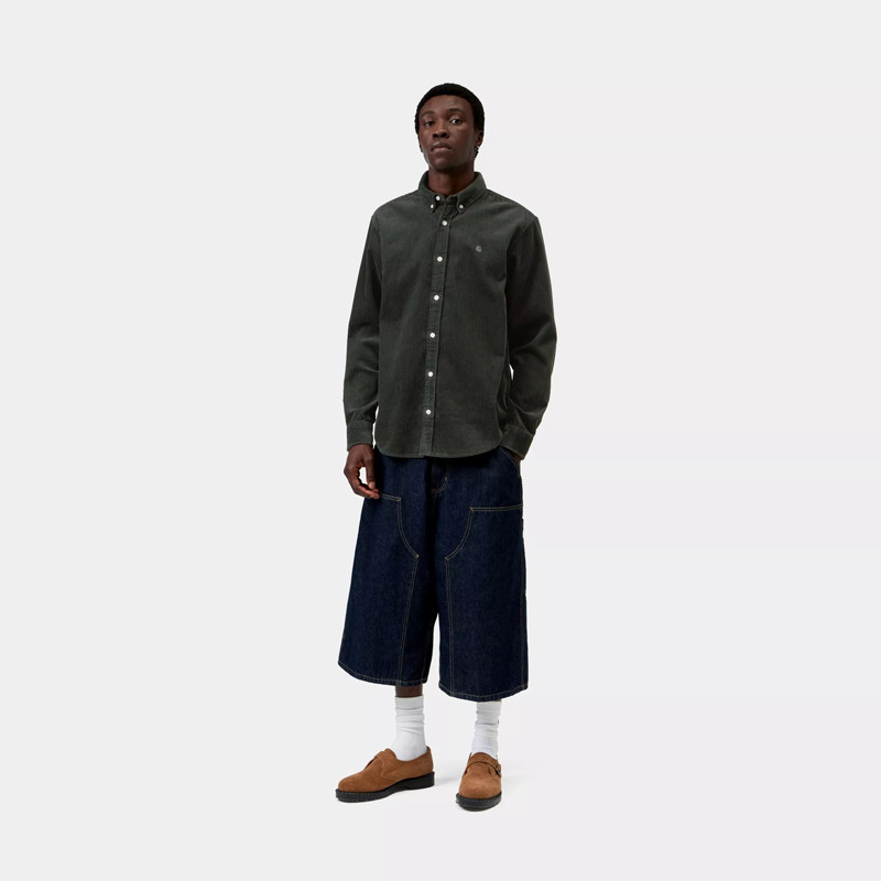 Camisa Carhartt WIP: LS Madison Cord Shirt (Raven)