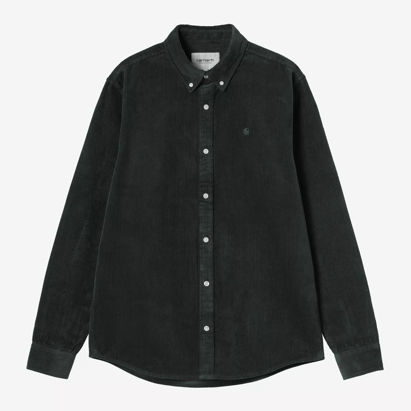Camisa Carhartt WIP: LS Madison Cord Shirt (Raven)