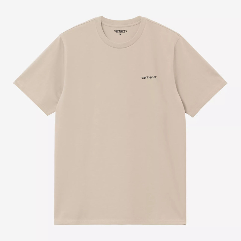 Camiseta Carhartt WIP: SS Script Embroid T-Shirt (Fleur D Sel Bk)