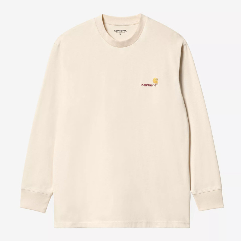 Camiseta Carhartt WIP: LS American Script T-Shirt (Natural)
