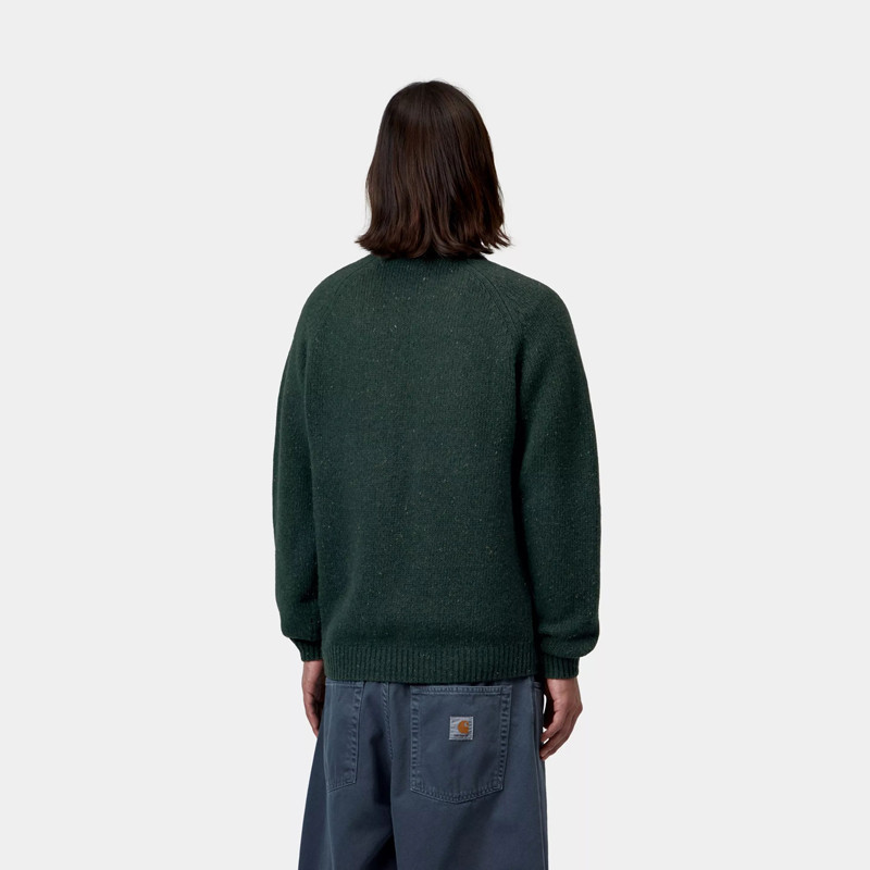 Jersey Carhartt WIP: Anglistic Sweater (Speckled Dark Scarab)