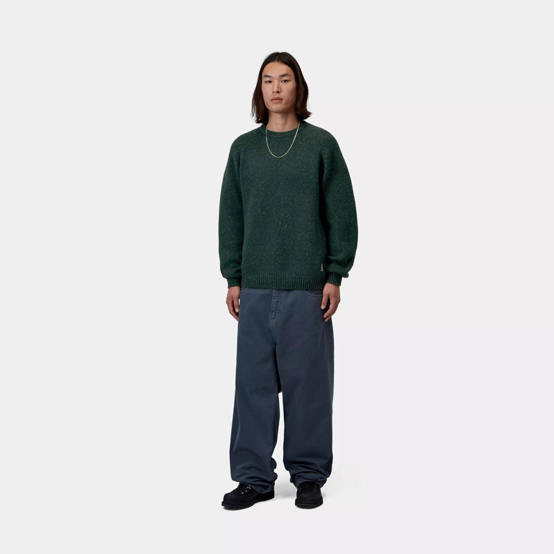 Jersey Carhartt WIP: Anglistic Sweater (Speckled Dark Scarab)