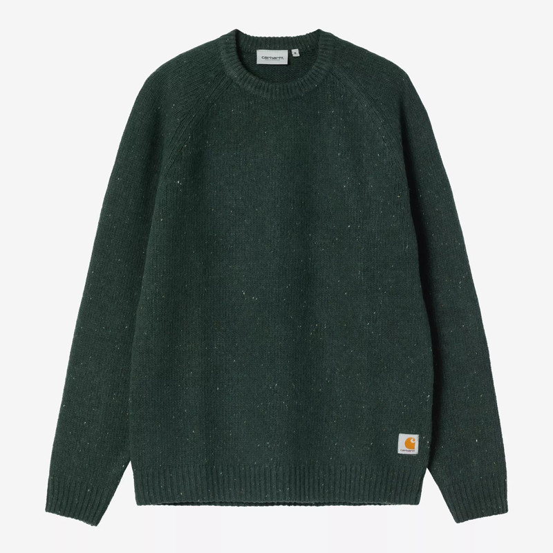 Jersey Carhartt WIP: Anglistic Sweater (Speckled Dark Scarab)