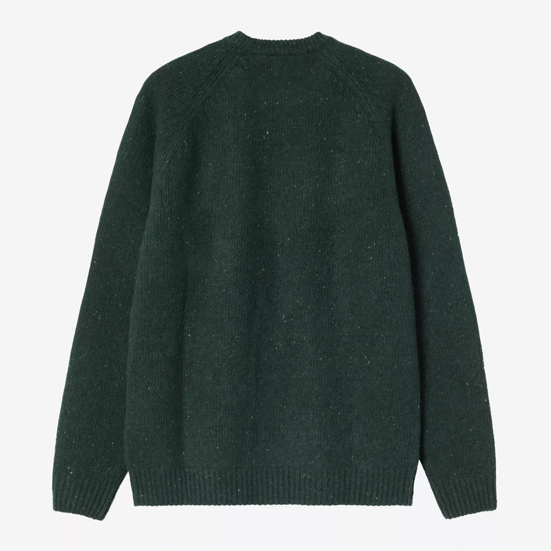 Jersey Carhartt WIP: Anglistic Sweater (Speckled Dark Scarab)
