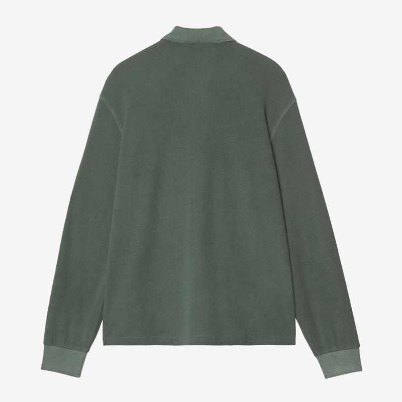 Polo Carhartt WIP: LS Waffle Rugby Shirt (Dark Scarab)