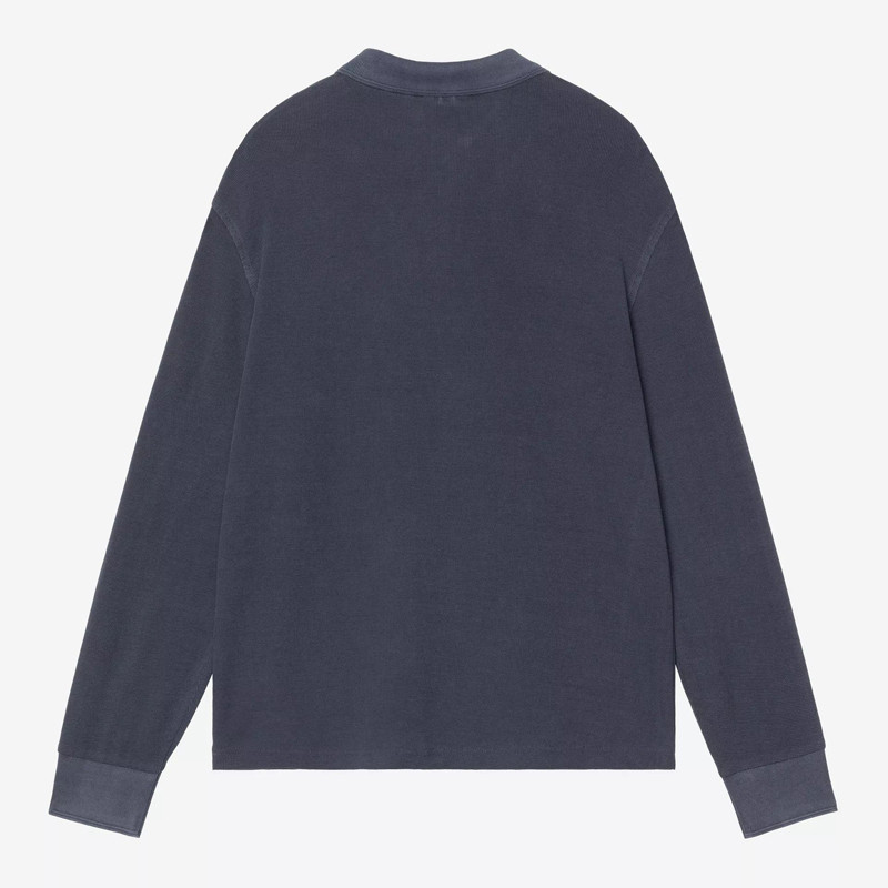 Polo Carhartt WIP: LS Waffle Rugby Shirt (Dark Navy)