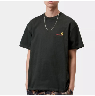Camiseta Carhartt WIP: SS American Script T-Shirt (Raven)