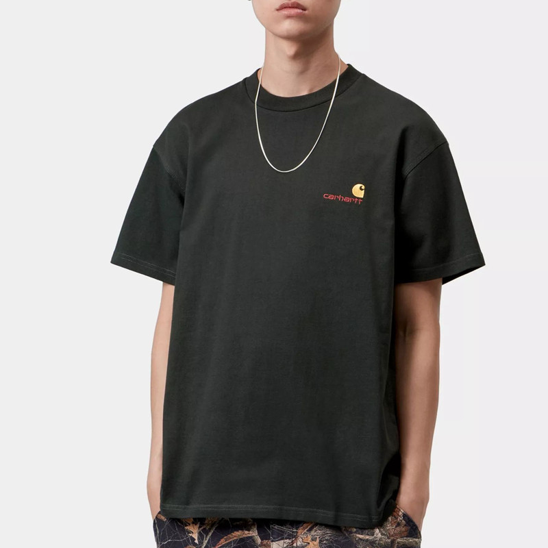 Camiseta Carhartt WIP: SS American Script T-Shirt (Raven)