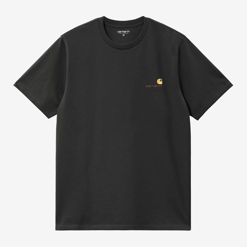 Camiseta Carhartt WIP: SS American Script T-Shirt (Raven)