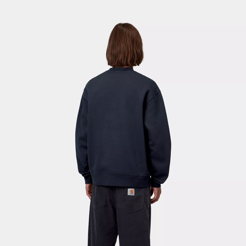 Sudadera Carhartt WIP: Mack Sweat (Dark Navy Wax)