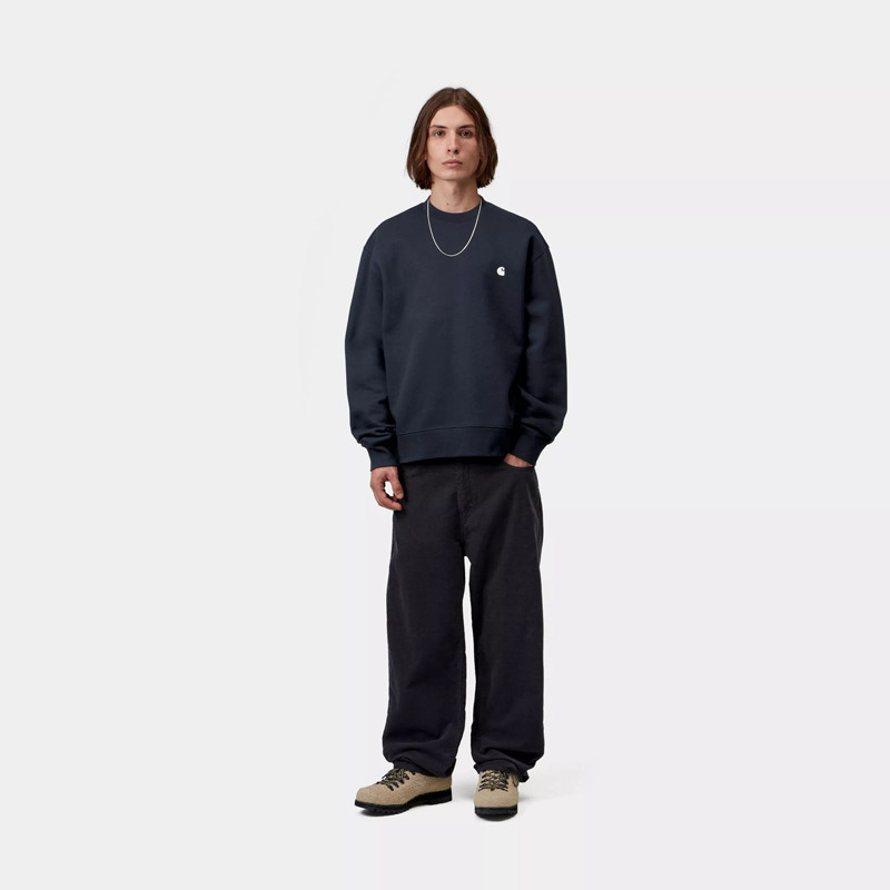 Sudadera Carhartt WIP: Mack Sweat (Dark Navy Wax)