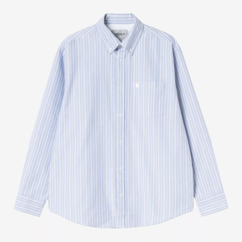 Camisa Carhartt WIP: LS Kanan Shirt (Kanan Stripe Bleach)