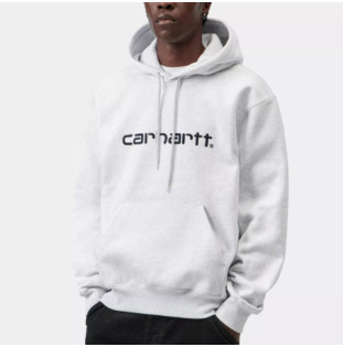 Sudadera Carhartt WIP: Hooded Carhartt Sweat (Ash Hea Graphite)