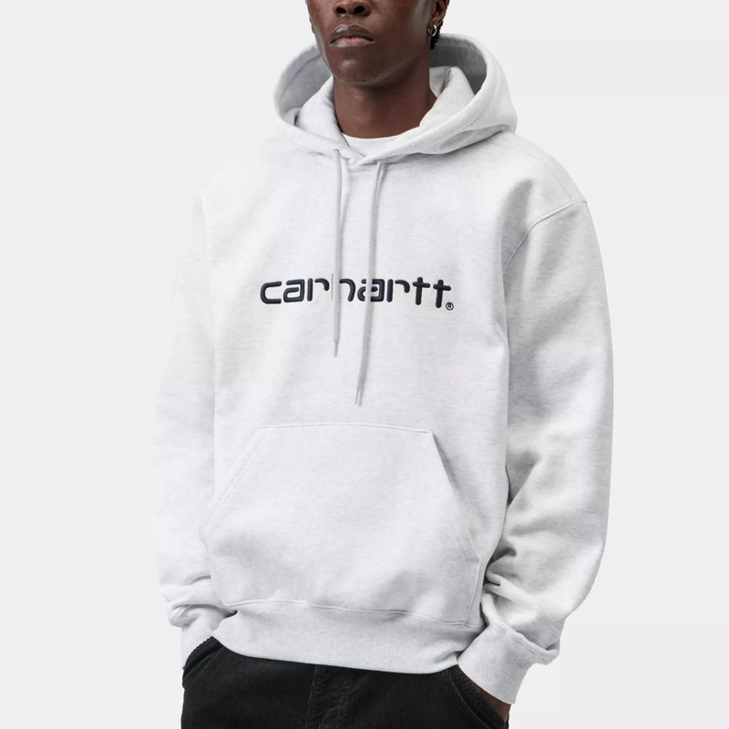 Sudadera Carhartt WIP: Hooded Carhartt Sweat (Ash Hea Graphite)