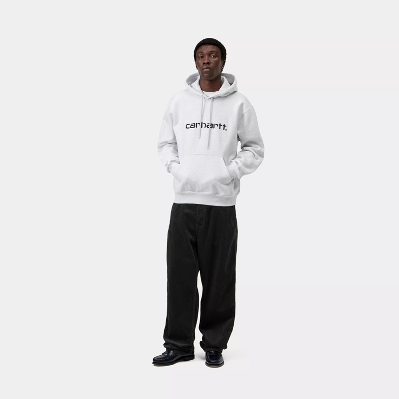 Sudadera Carhartt WIP: Hooded Carhartt Sweat (Ash Hea Graphite)