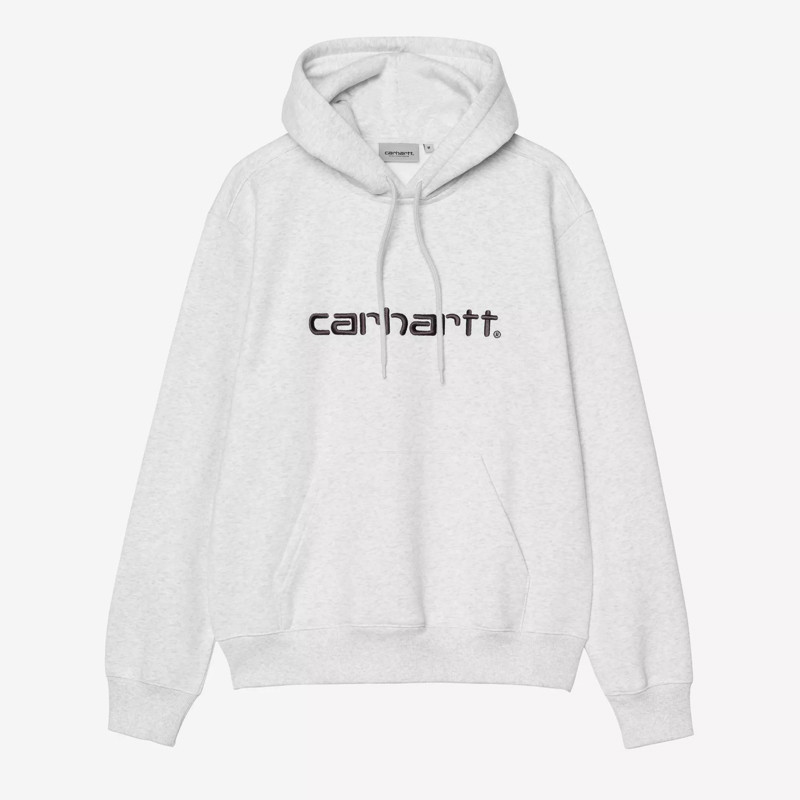 Sudadera Carhartt WIP: Hooded Carhartt Sweat (Ash Hea Graphite)