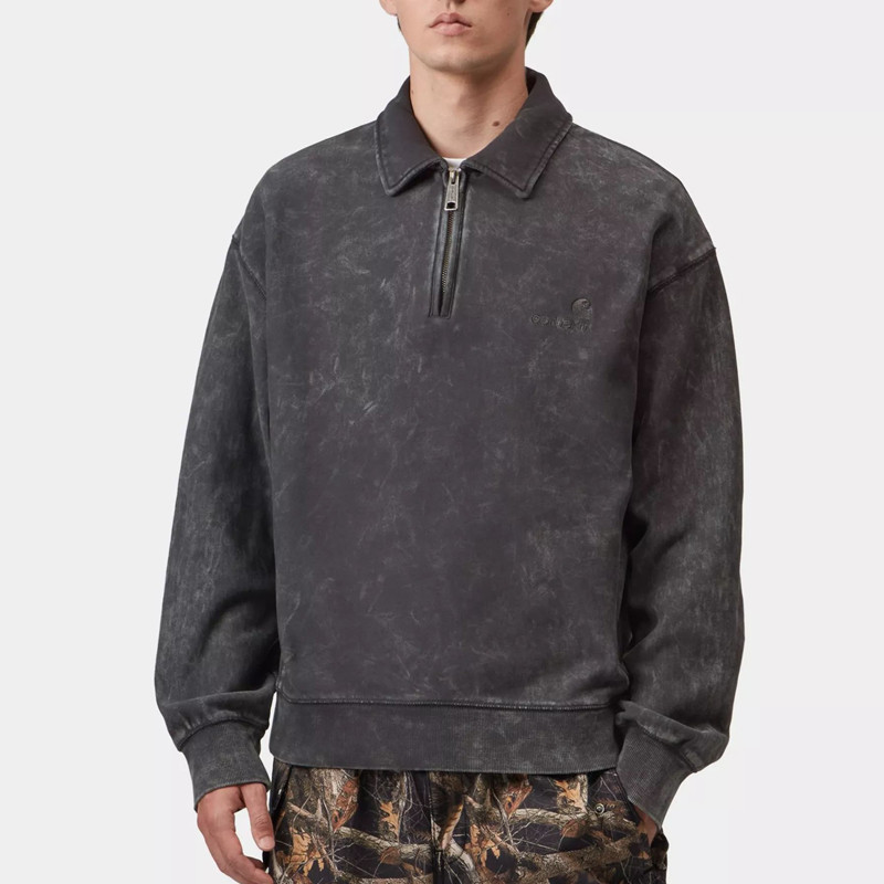 Sudadera Carhartt WIP: Lambert Polo Sweat (Black)
