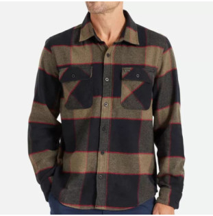 Camisa Brixton: Bowery Flannel (Heather Grey Charcoal)