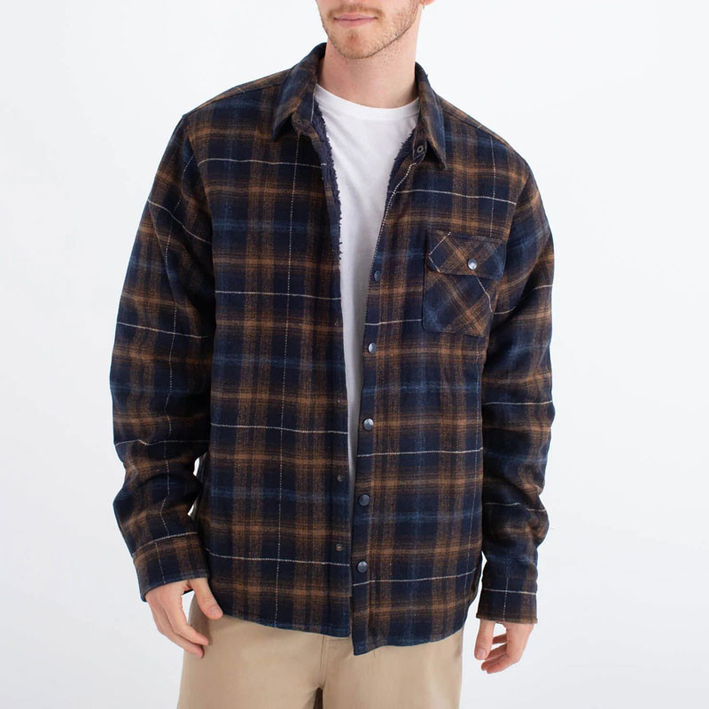 Chaqueta Hurley: Axe Sherpa Flannel (Blue)