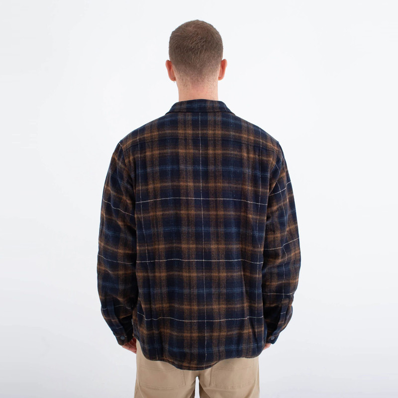 Chaqueta Hurley: Axe Sherpa Flannel (Blue)