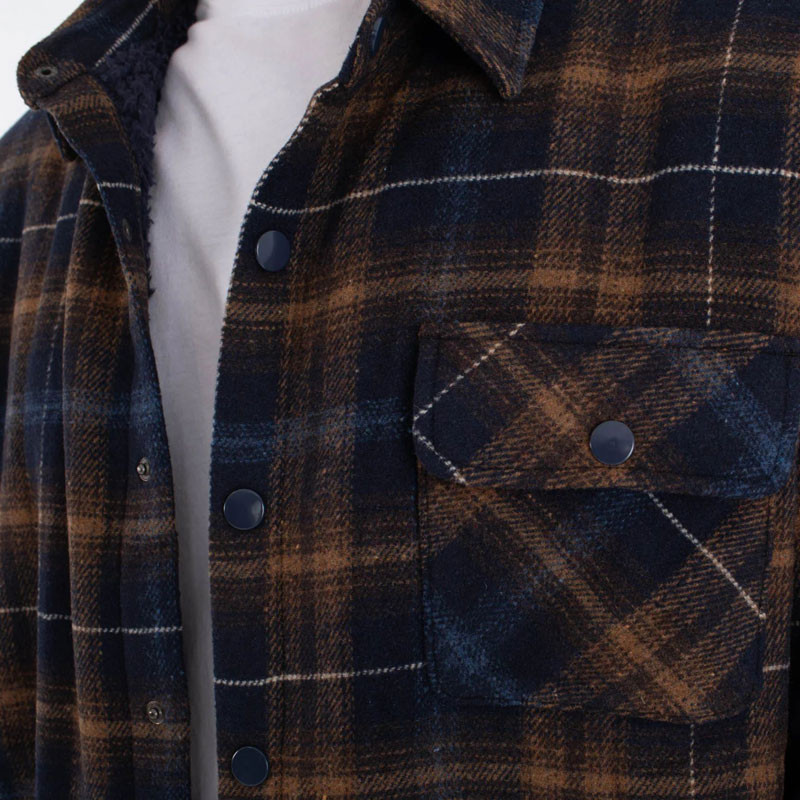 Chaqueta Hurley: Axe Sherpa Flannel (Blue)