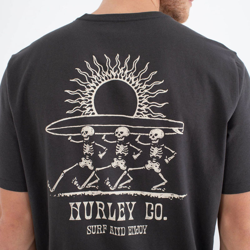 Camiseta Hurley: Struttin Bones Ss (Dark stone grey)