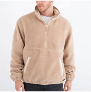 Sudadera Hurley: Comfort Polar Fleece 3/4 Zip (Bone)