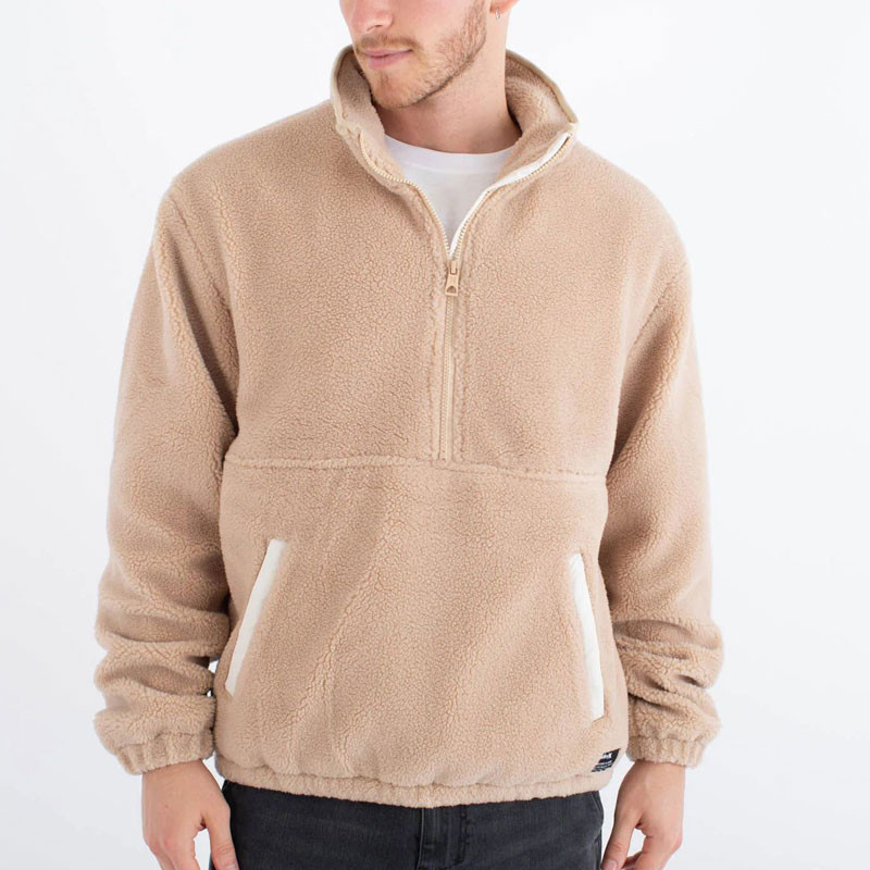 Sudadera Hurley: Comfort Polar Fleece 3/4 Zip (Bone)