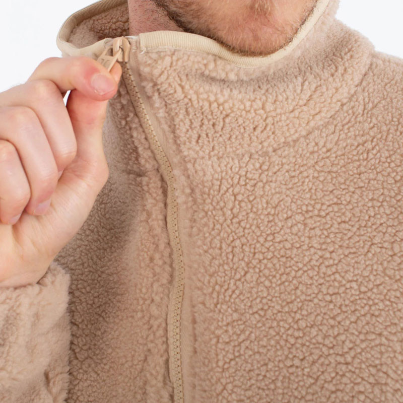 Sudadera Hurley: Comfort Polar Fleece 3/4 Zip (Bone)