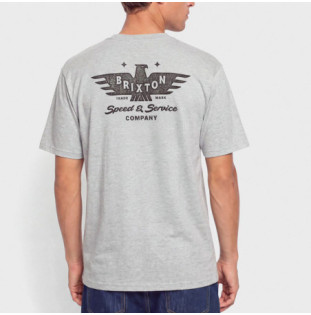 Camiseta Brixton: Ewing SS Stnd Tee (Heather Grey)