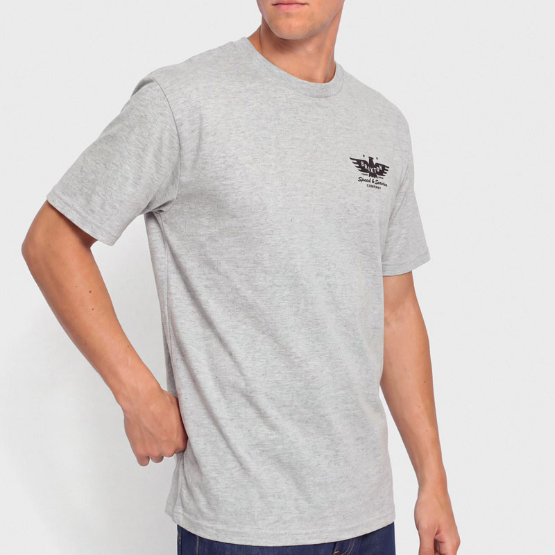 Camiseta Brixton: Ewing SS Stnd Tee (Heather Grey)