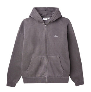 Sudadera Obey: Lowercase Pigment Zip Hood (Digital Black)