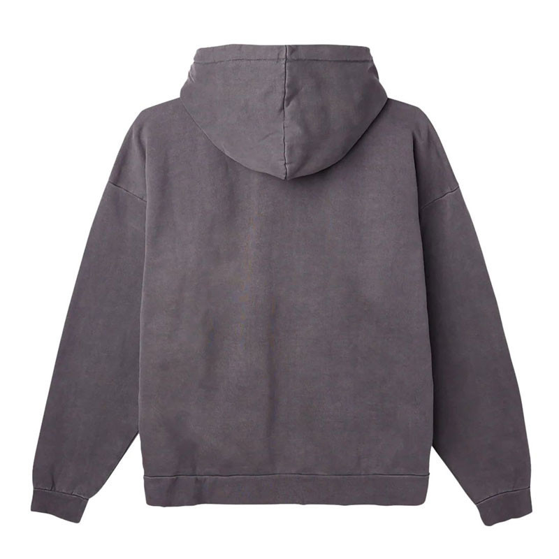 Sudadera Obey: Lowercase Pigment Zip Hood (Digital Black)