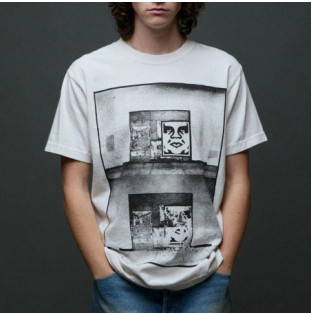 Camiseta Obey: Obey Destroyed Icon Photo (Pgmt Chalk Wht)
