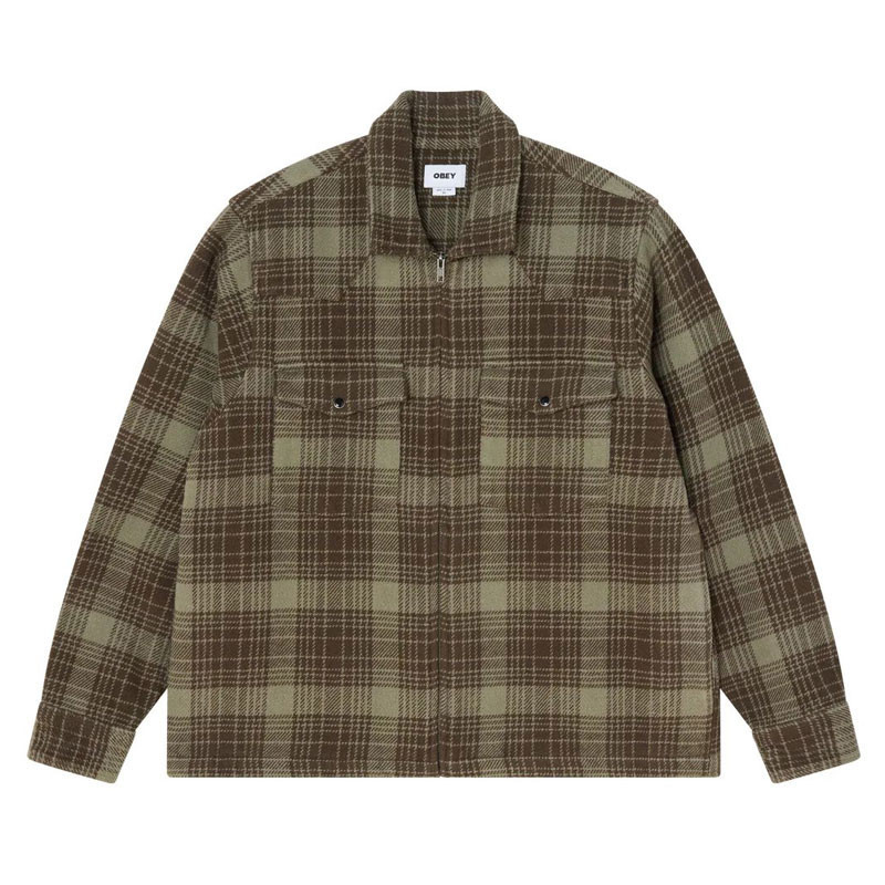 Chaqueta Obey: Willie Zip Shirt Jacket (Turk Coffee Mult)