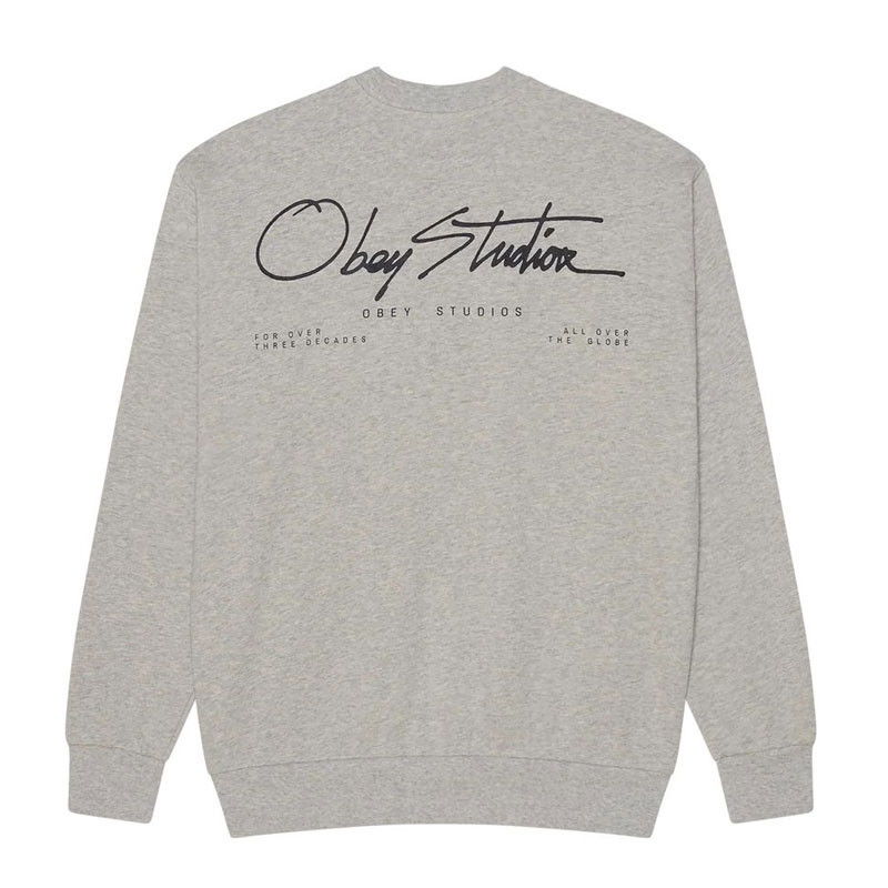 Sudadera Obey: Obey Autograph Crew (Ash Grey)