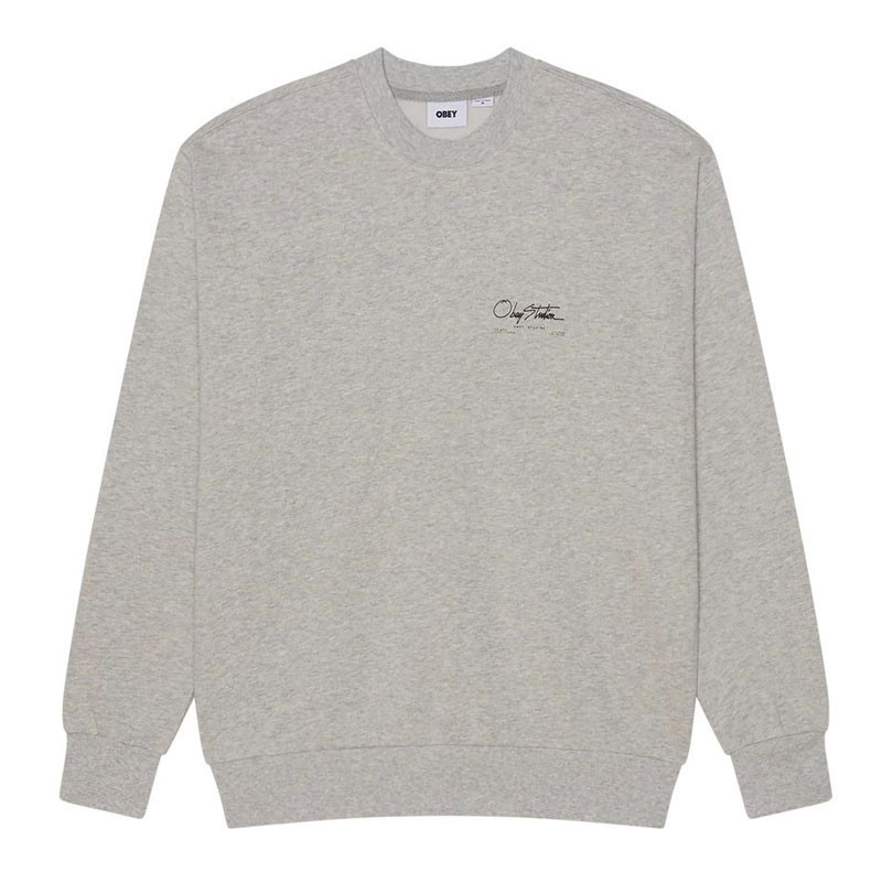 Sudadera Obey: Obey Autograph Crew (Ash Grey)