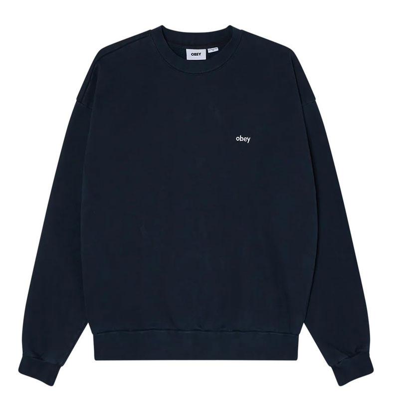 Sudadera Obey: Lowercase Pigment Crew (Pgmt Dk Sapphire)