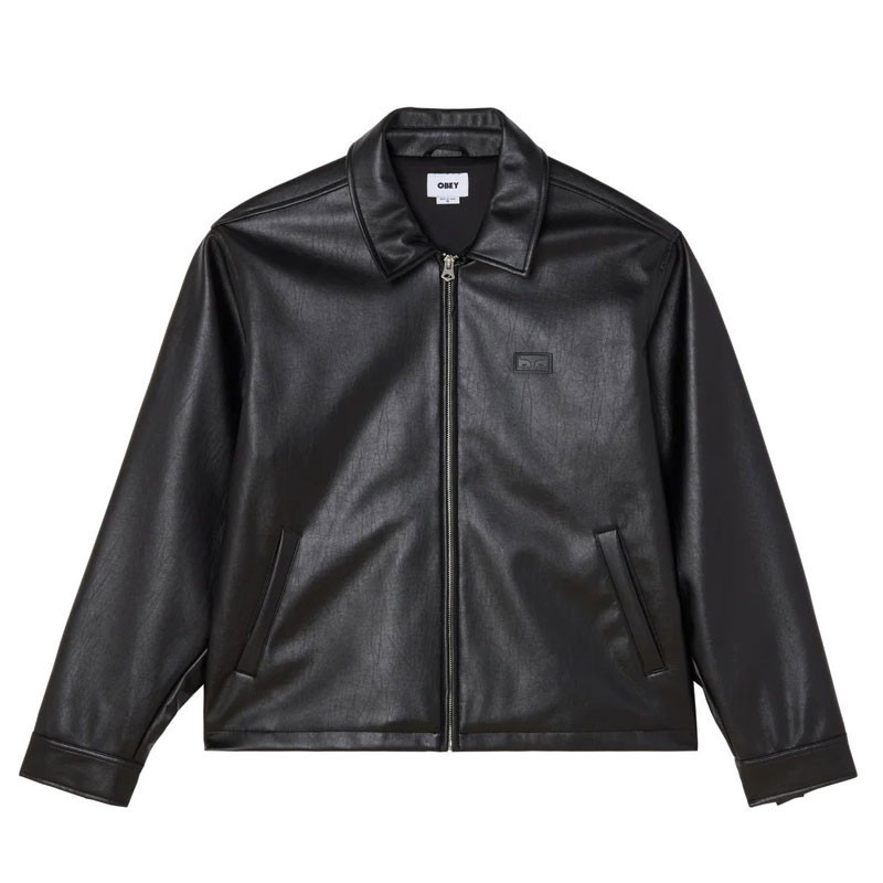 Chaqueta Obey: Obey Workman Pu Jacket (Black)