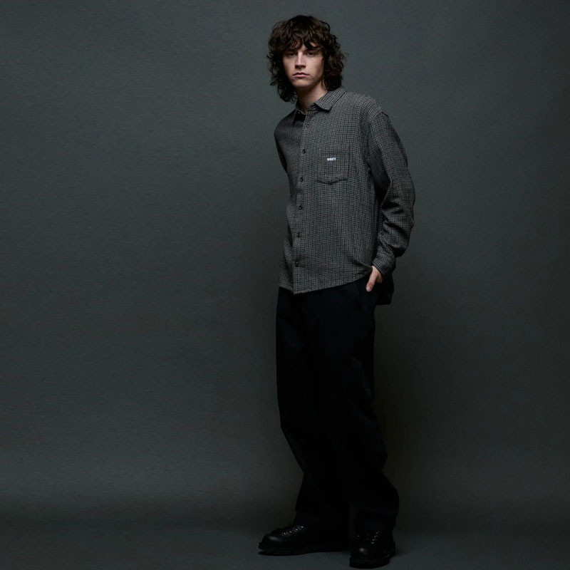 Camisa Obey: Bigwig Jack Woven (Black Multi)