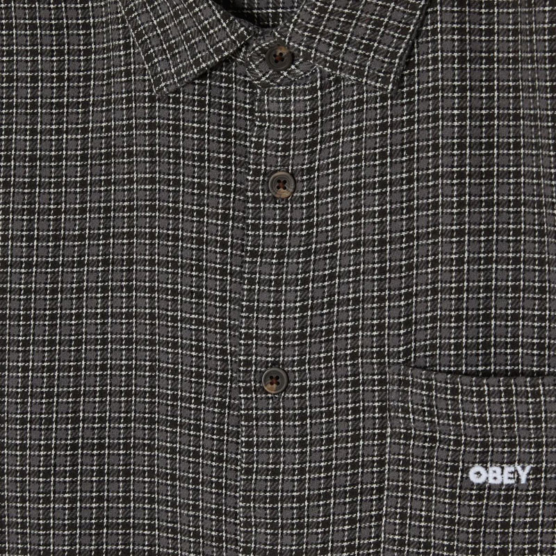 Camisa Obey: Bigwig Jack Woven (Black Multi)