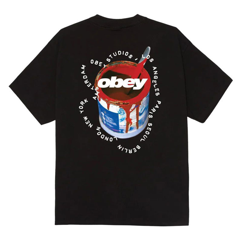 Camiseta Obey: Obey Real Spill (Black)