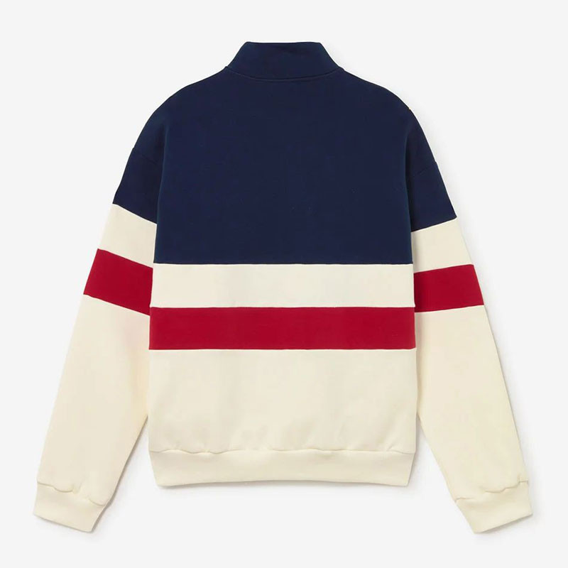 Sudadera Kaotiko: Crew Zipper Carter (Ivory Blue Salsa)